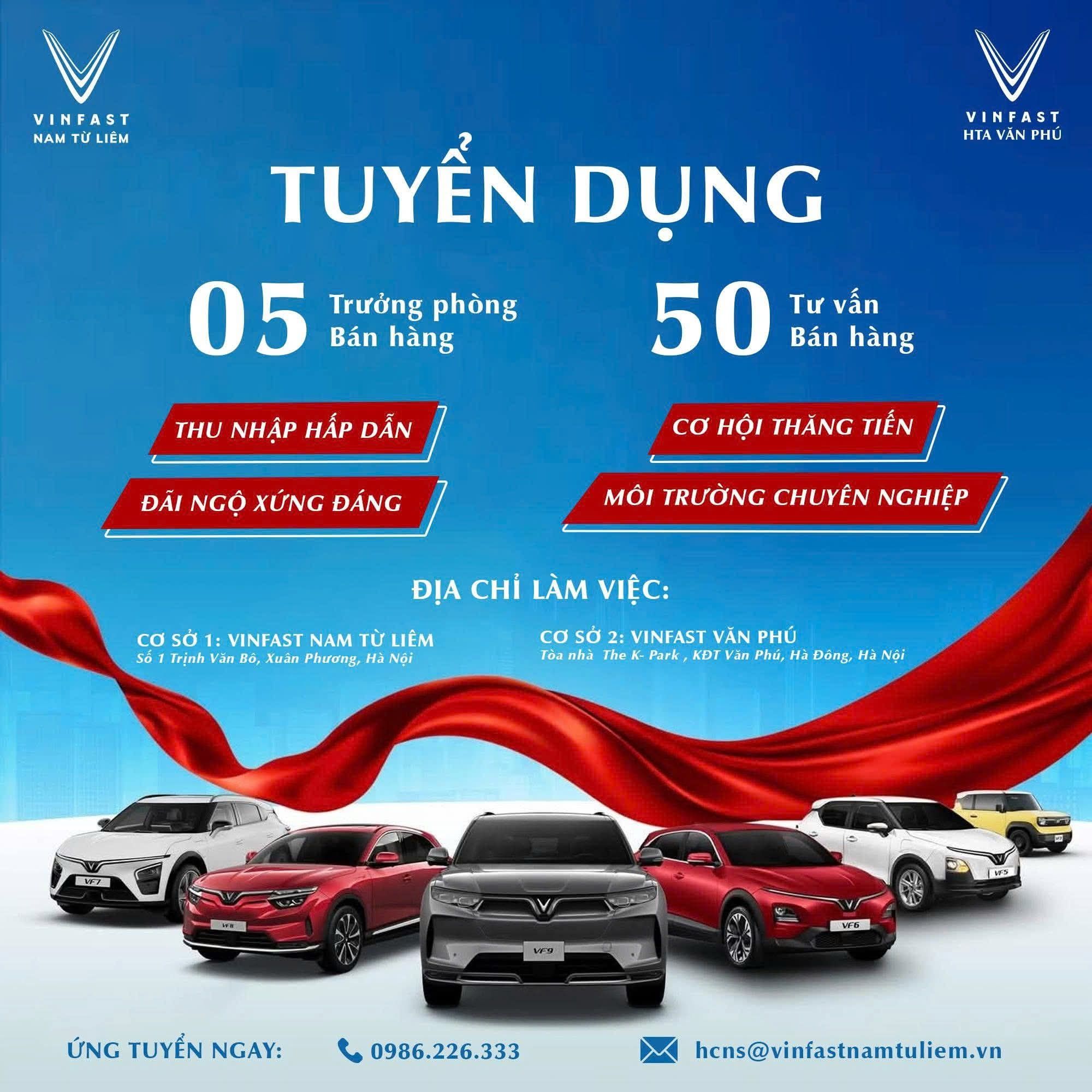 tuyển dụng Vinfast Văn Phú