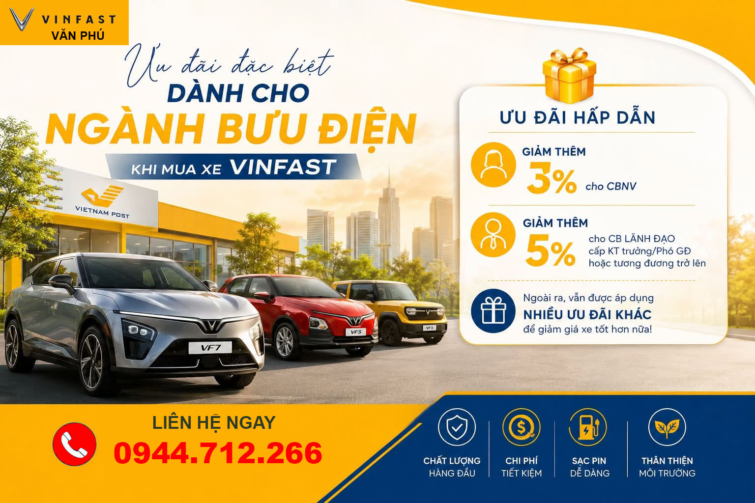 dac-quyen-mua-xe-vinfast-cho-cbnv-vietnam-post-giam-them-den-5-gia-xe